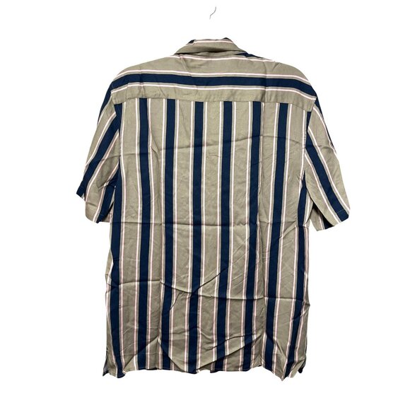 The Kooples Striped Short Sleeve Button-Up Shirt Mens Size S Viscose Blend - Picture 2 of 5